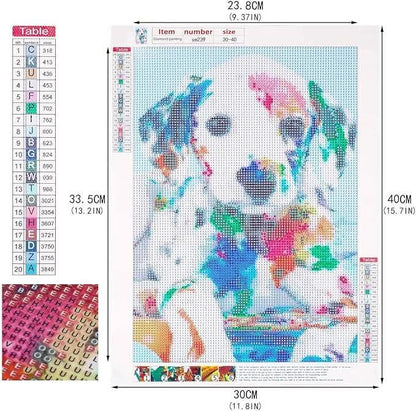 5D Diamond Painting Kit - Cute Dog - Diamond Canvas