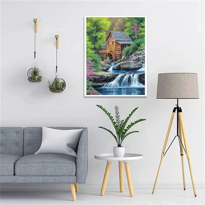 Forest Cottage - Diamond Canvas