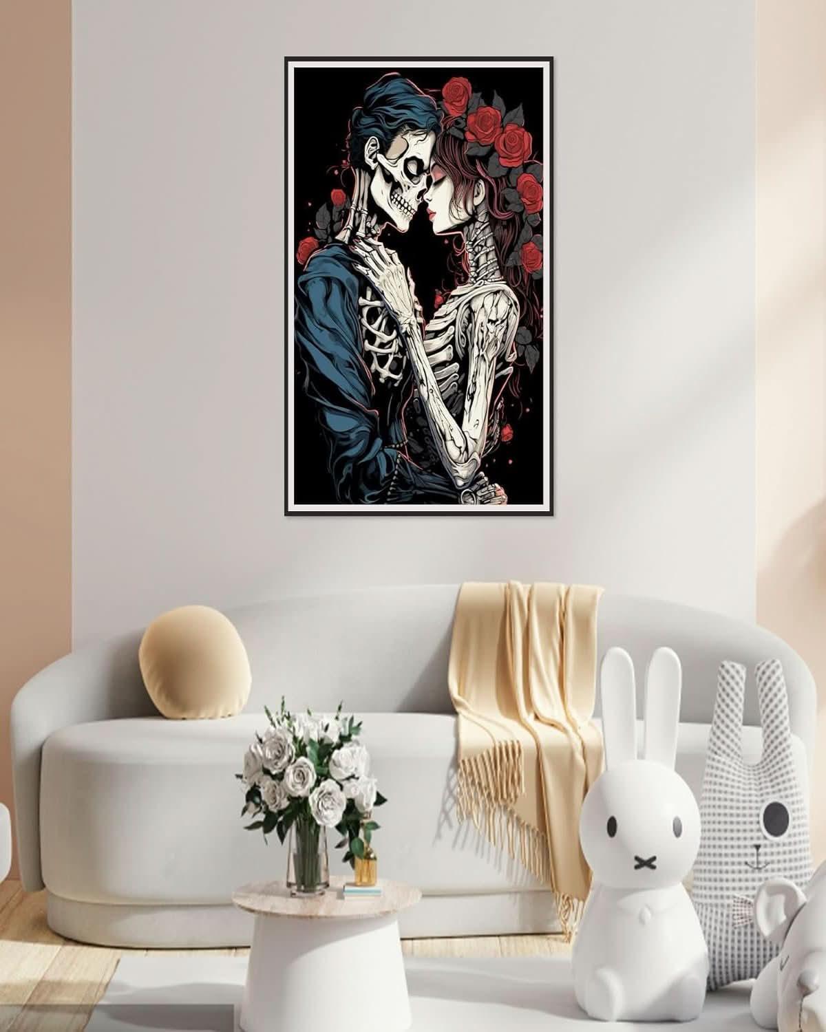 Skull Romance - Diamond Canvas